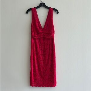 Elegant Red Lace Dress